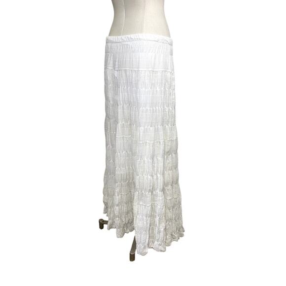 Max Studio Hippie Fairy Boho Festival Free Spirt Cotton Ruffle Tiered Maxi Skirt - Picture 5 of 15